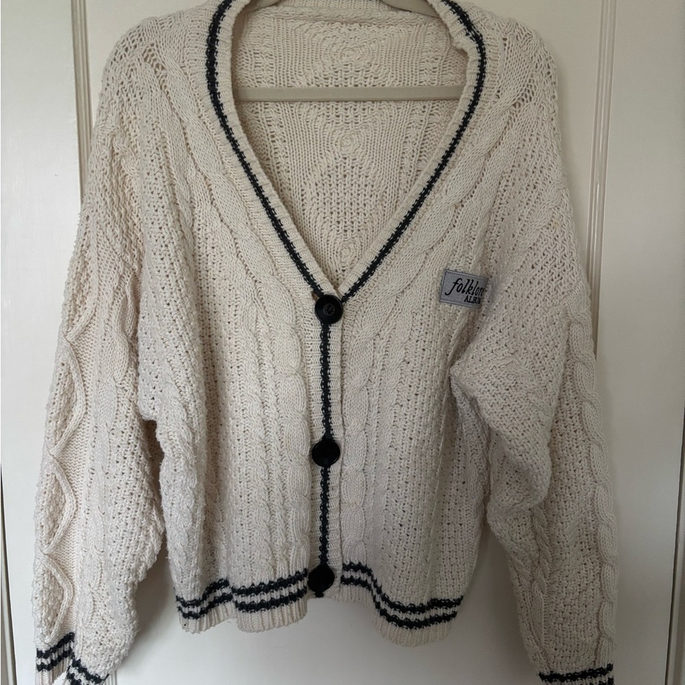 Women's Cream Cardigan Sweater